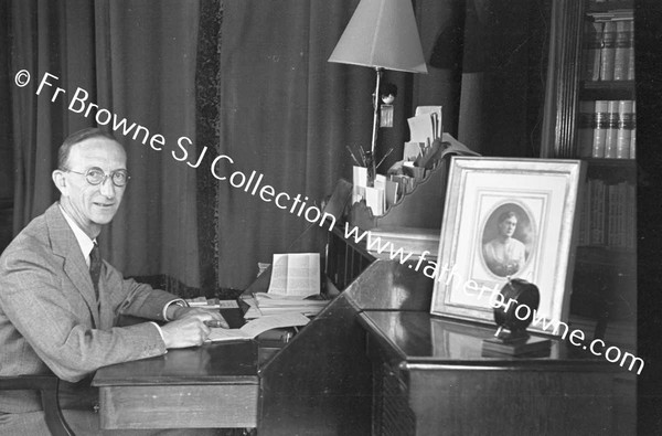 KILLEEN CASTLE   LORD FINGALL AT DESK